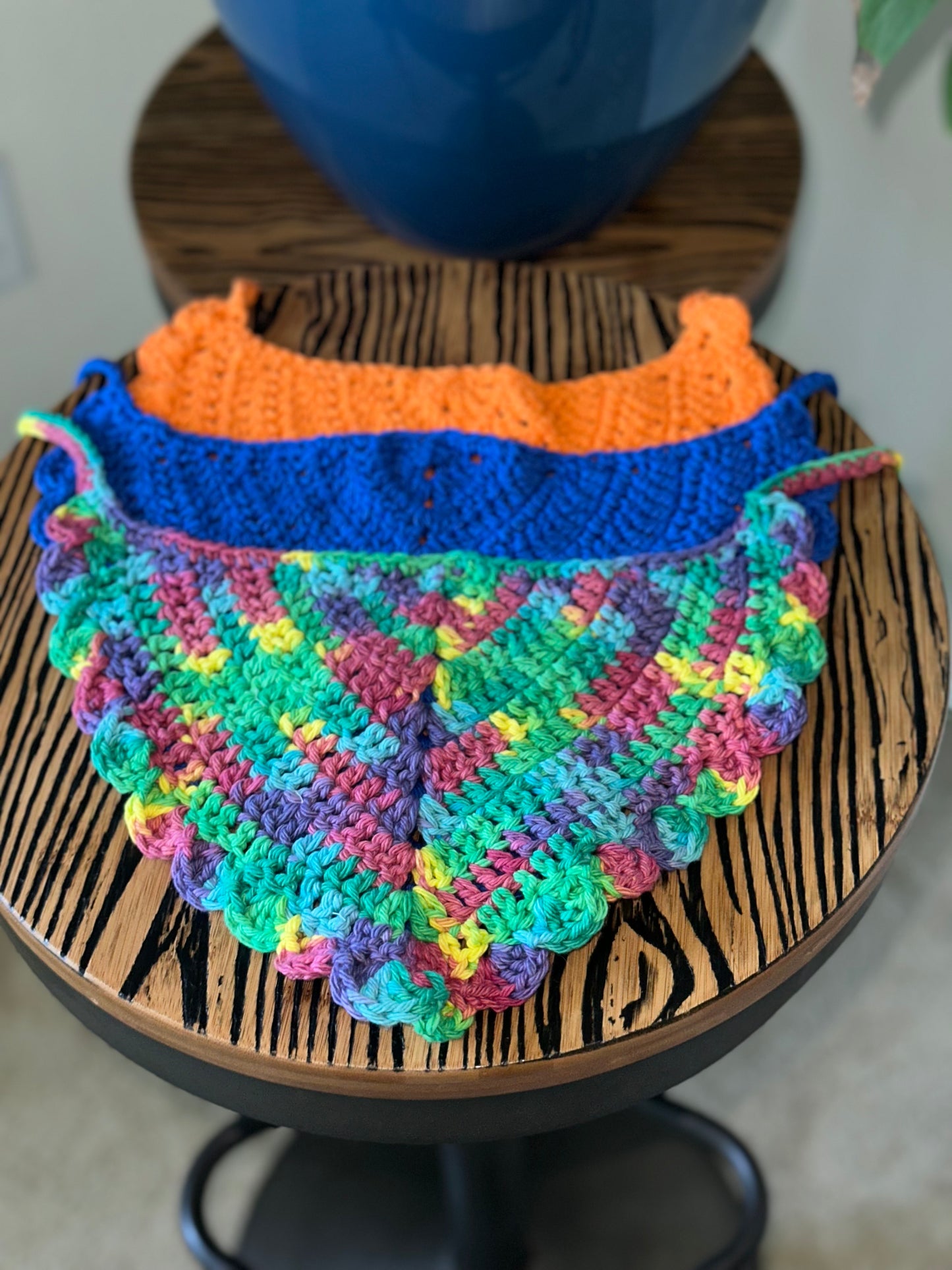 Handmade Crochet Headtie - Triangle Bandana