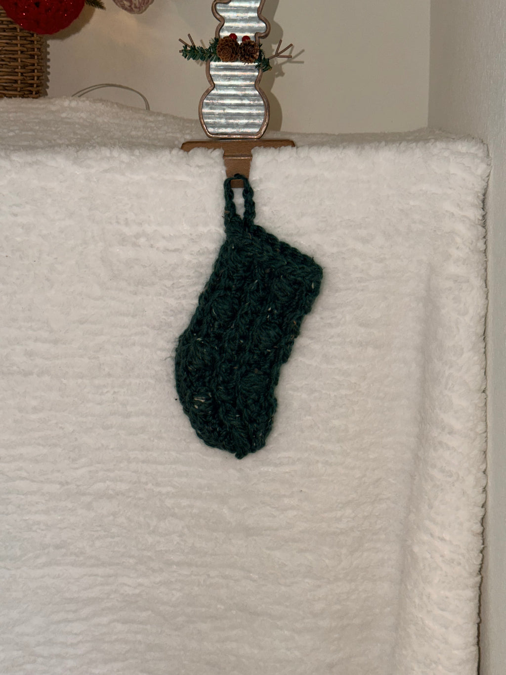 Handmade Crochet Christmas Stockings – Small & Large – Cozy Bobble Design