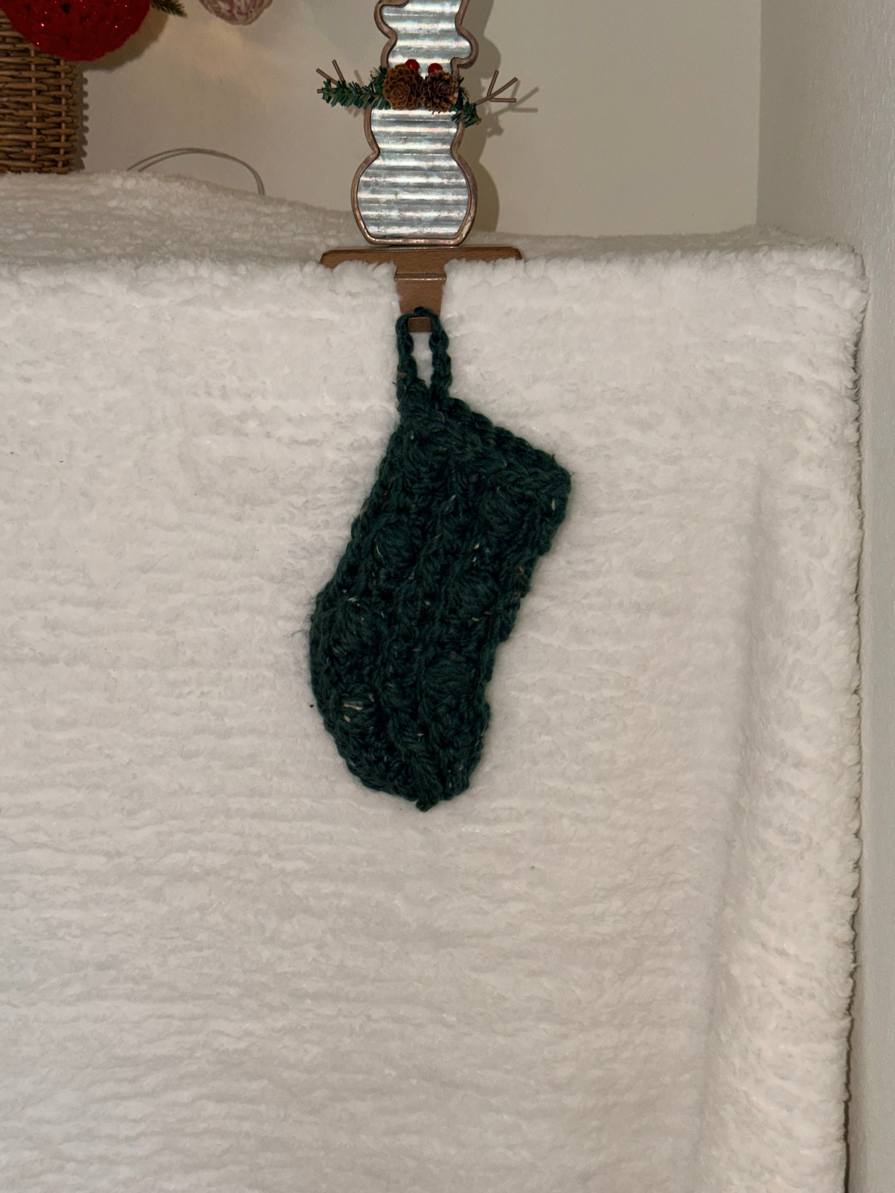 Handmade Crochet Christmas Stockings – Small & Large – Cozy Bobble Design