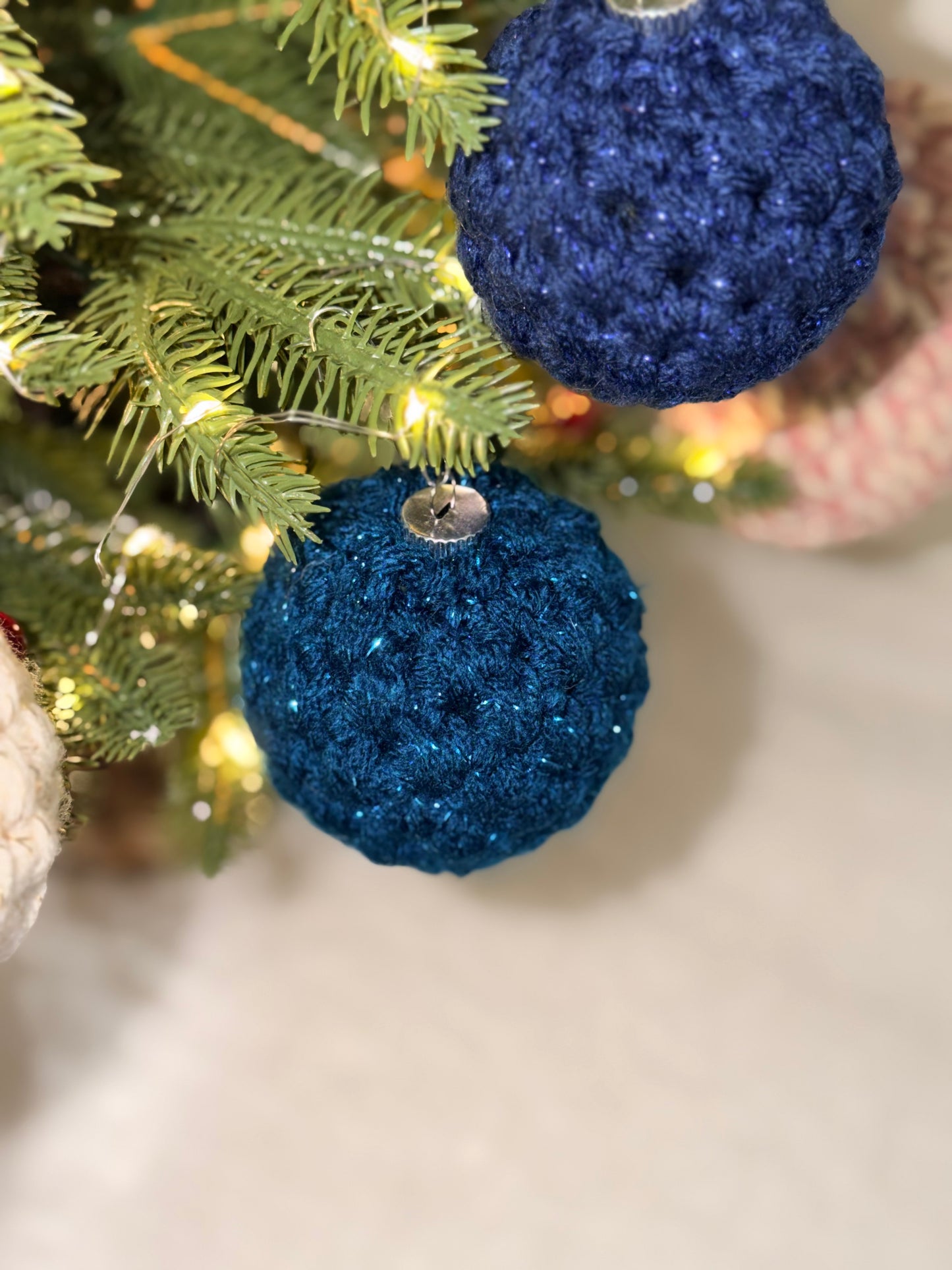 Handmade Crochet Christmas Ornament | Single or Set of 4 | Cozy Handcrafted Holiday Baubles | Made to Order
