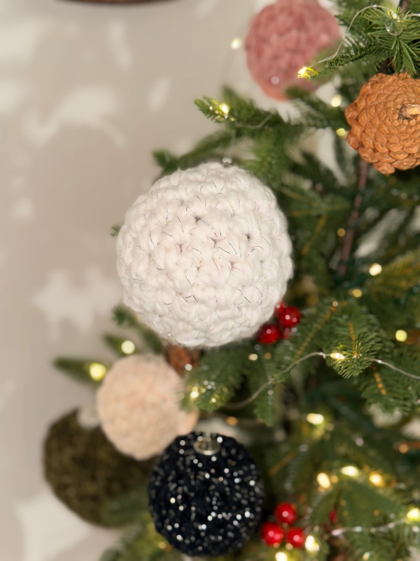 Handmade Crochet Christmas Ornament | Single or Set of 4 | Cozy Handcrafted Holiday Baubles | Made to Order