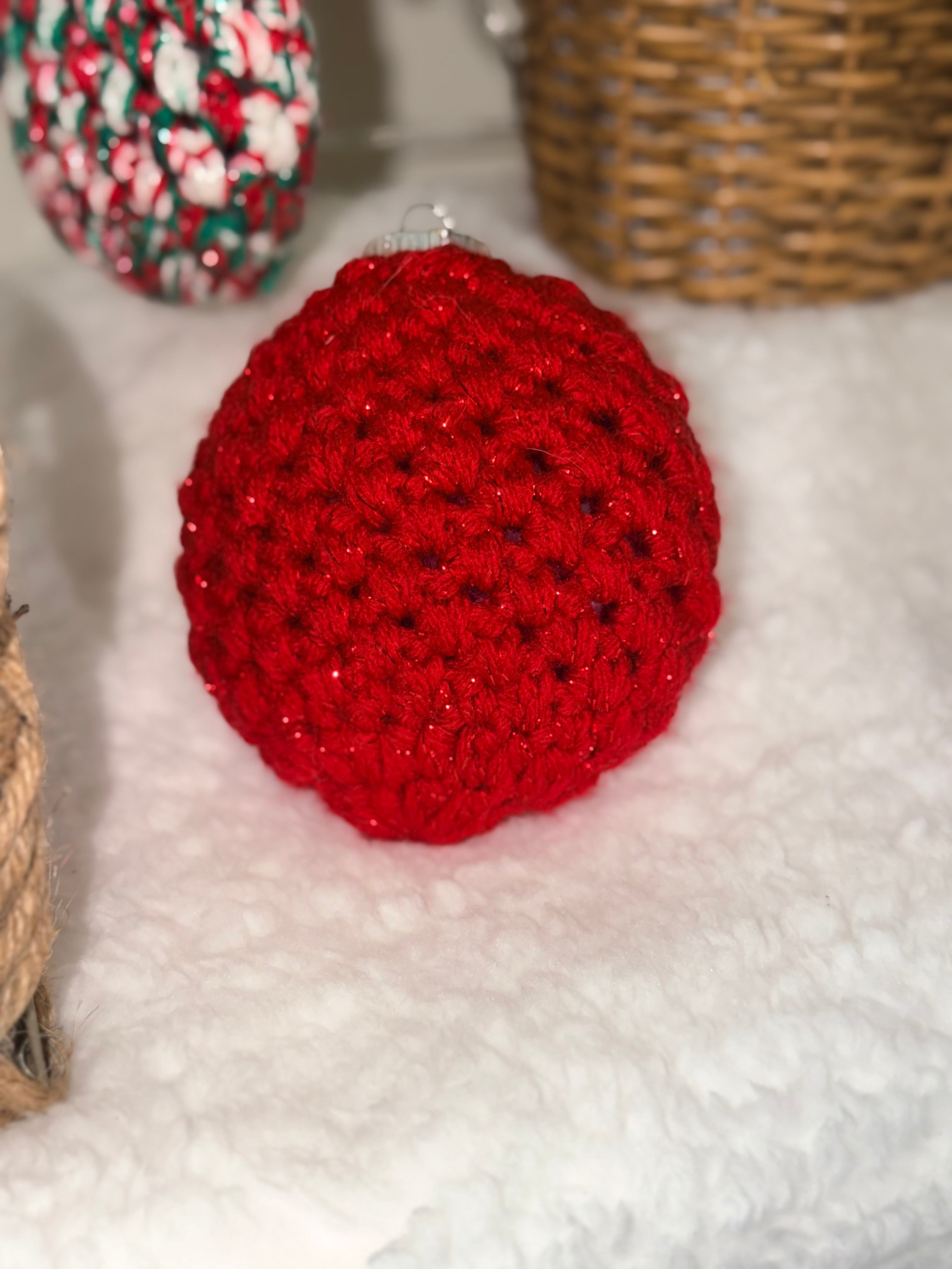 Handmade Crochet Christmas Ornament | Single or Set of 4 | Cozy Handcrafted Holiday Baubles | Made to Order