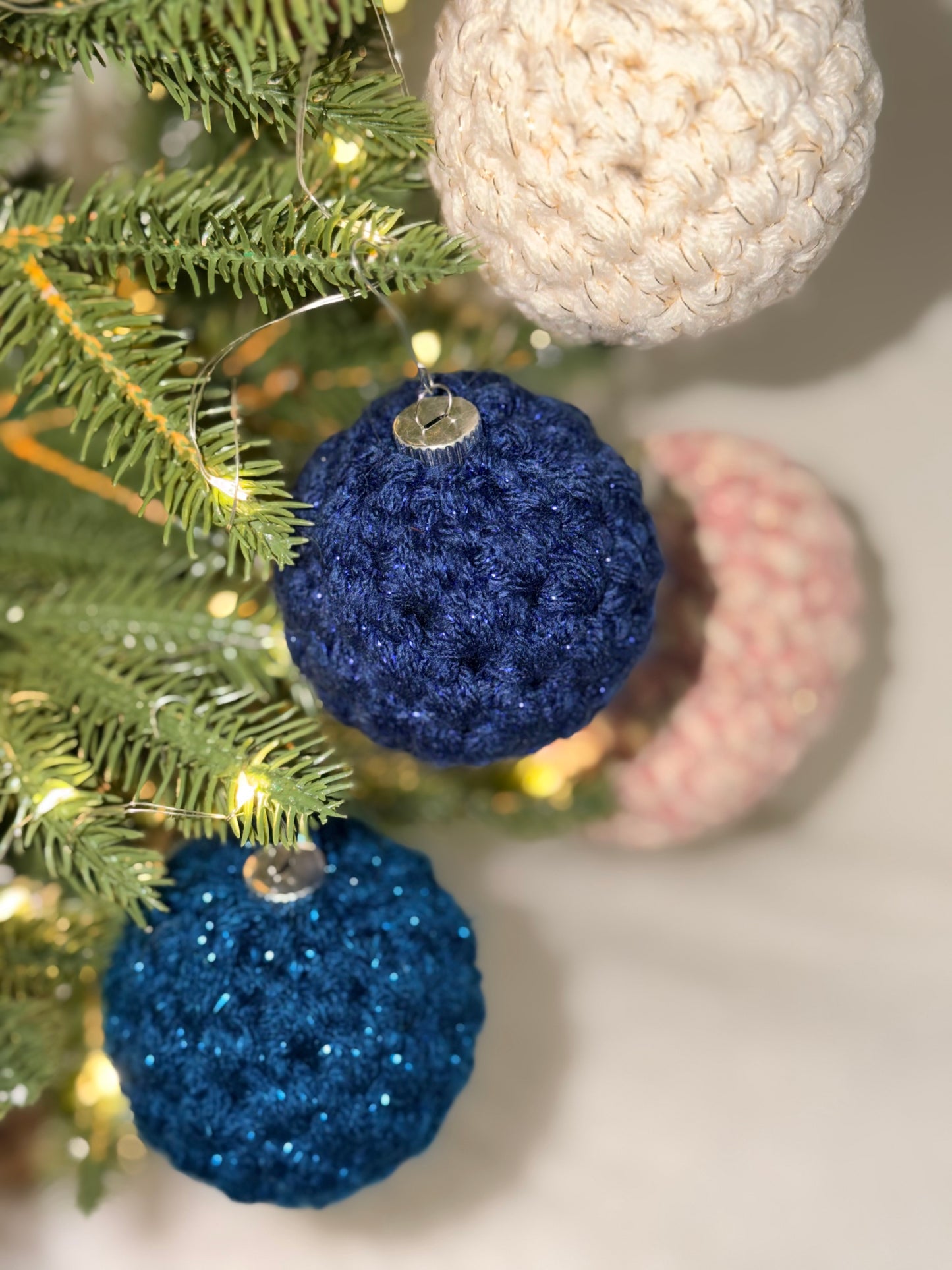 Handmade Crochet Christmas Ornament | Single or Set of 4 | Cozy Handcrafted Holiday Baubles | Made to Order