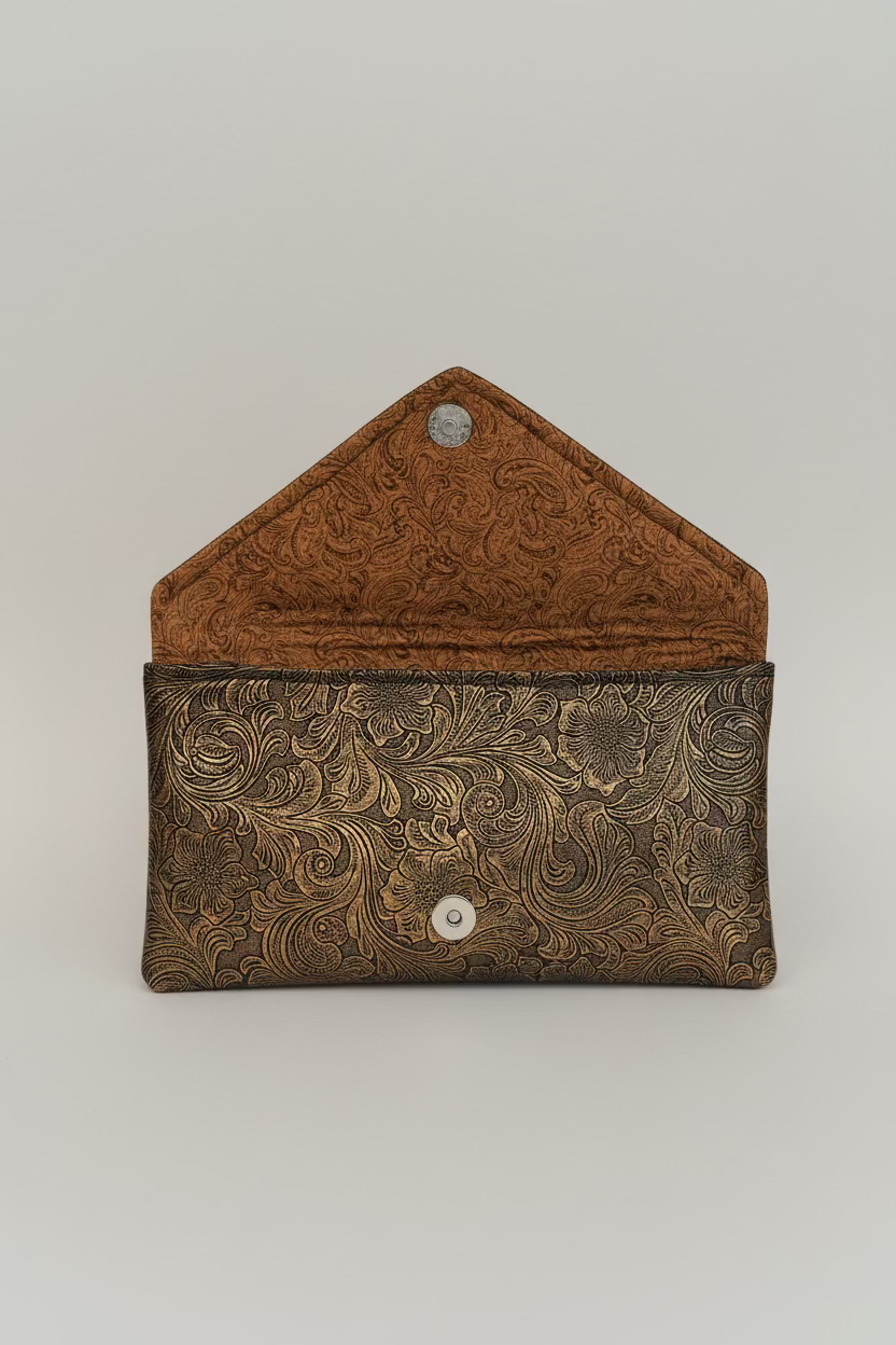Elevated Collection Vegan Leather Statement Clutch