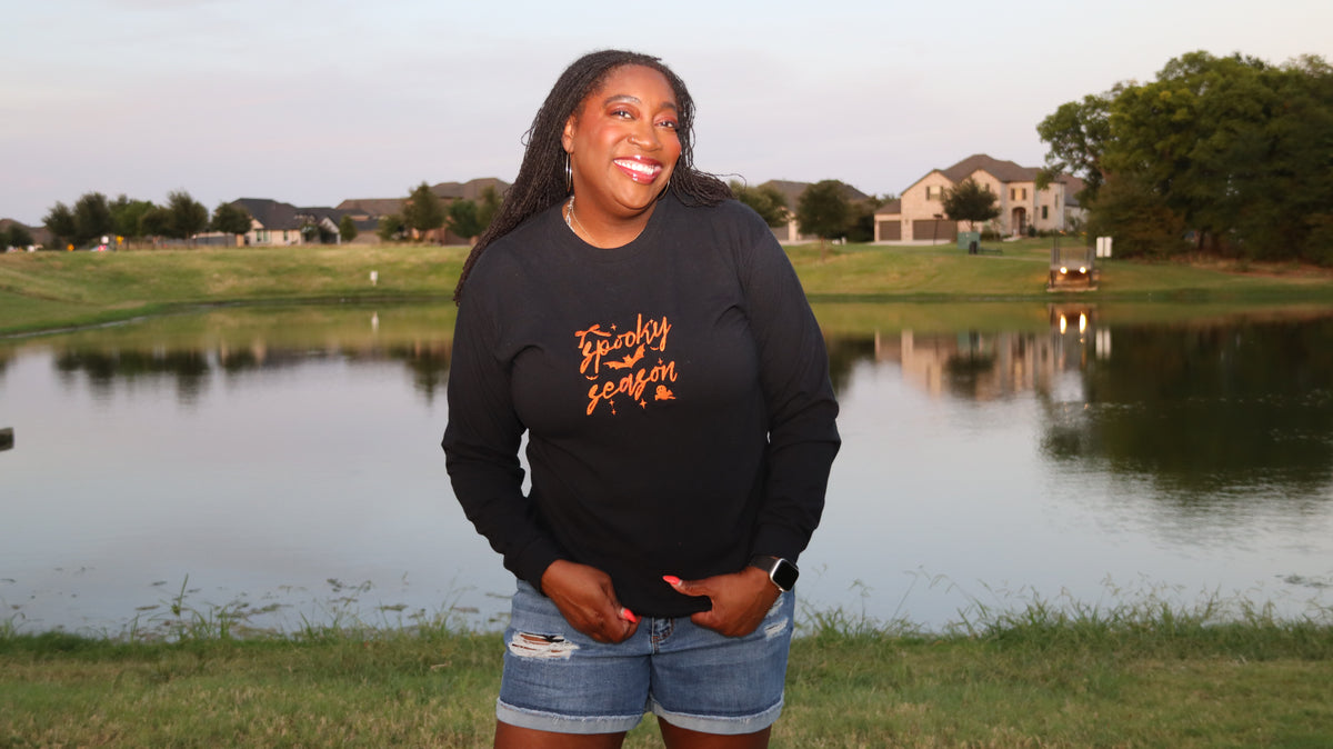 Spooky Season Embroidered Long-Sleeve Tee