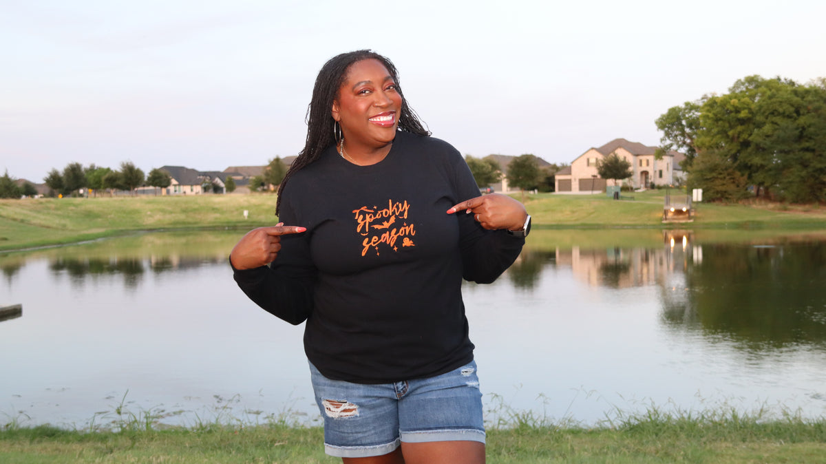 Spooky Season Embroidered Long-Sleeve Tee