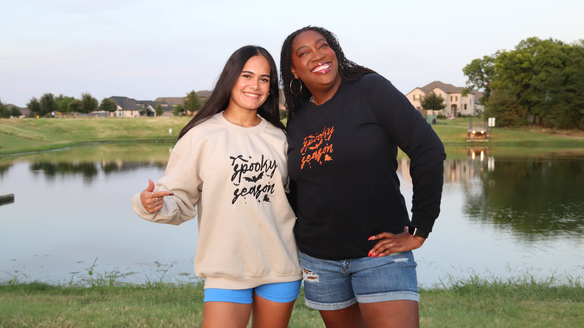 Spooky Season Embroidered Long-Sleeve Tee