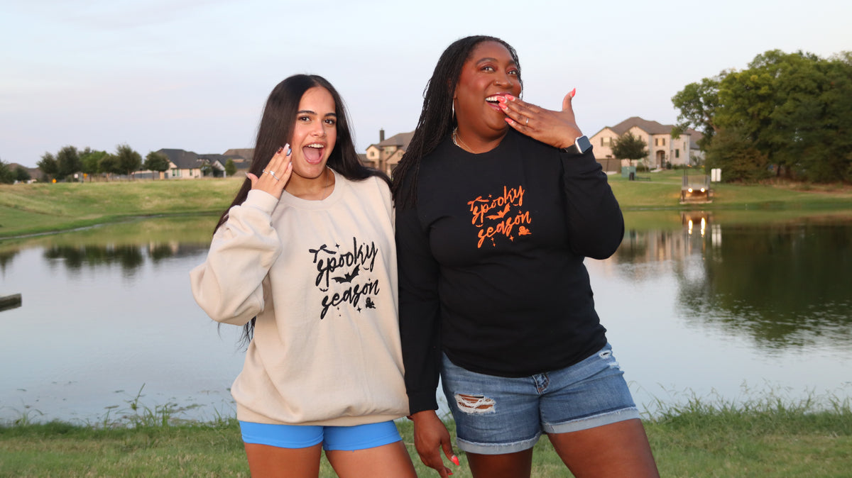 Spooky Season Embroidered Long-Sleeve Tee