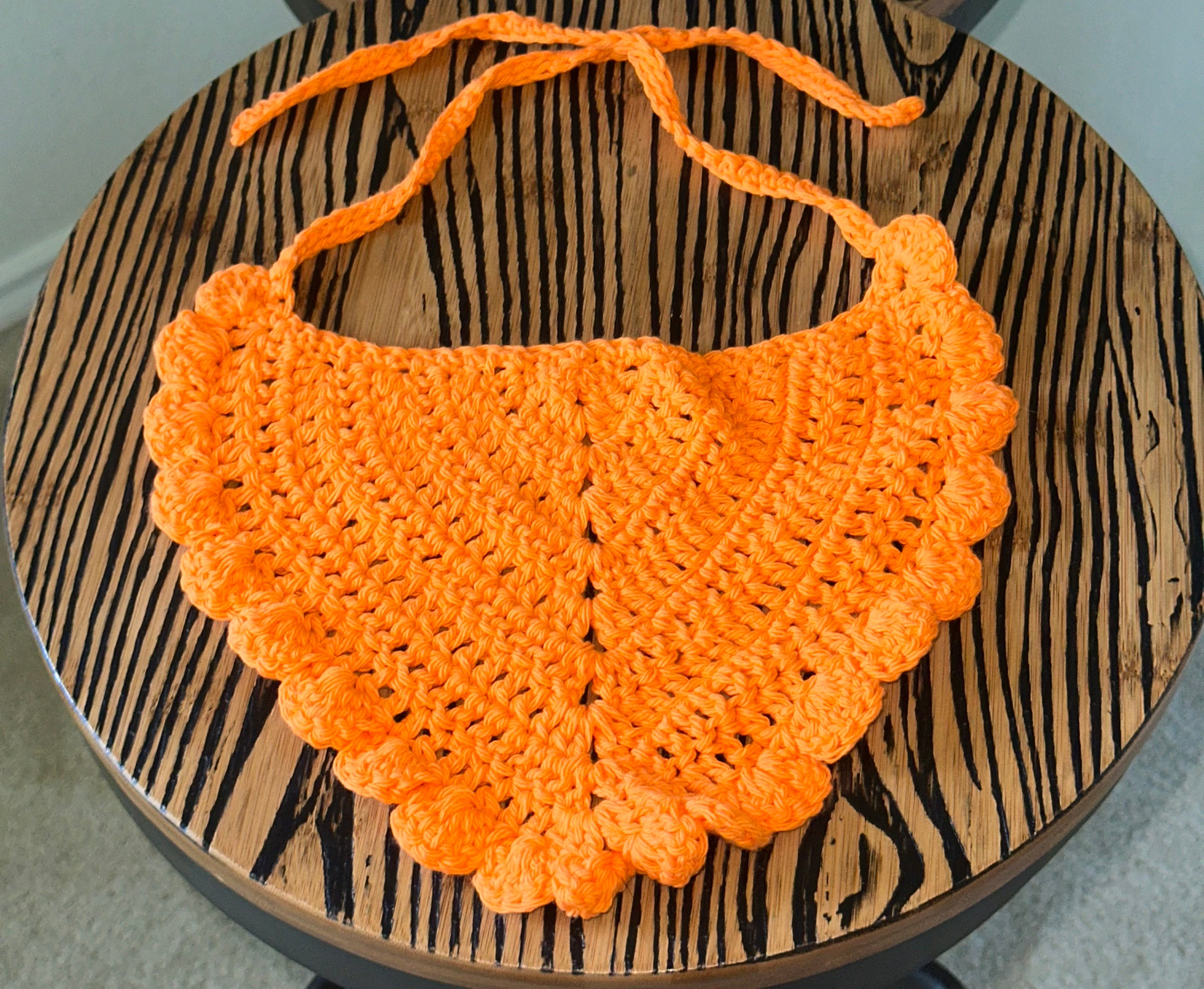 Handmade Crochet Headtie - Triangle Bandana