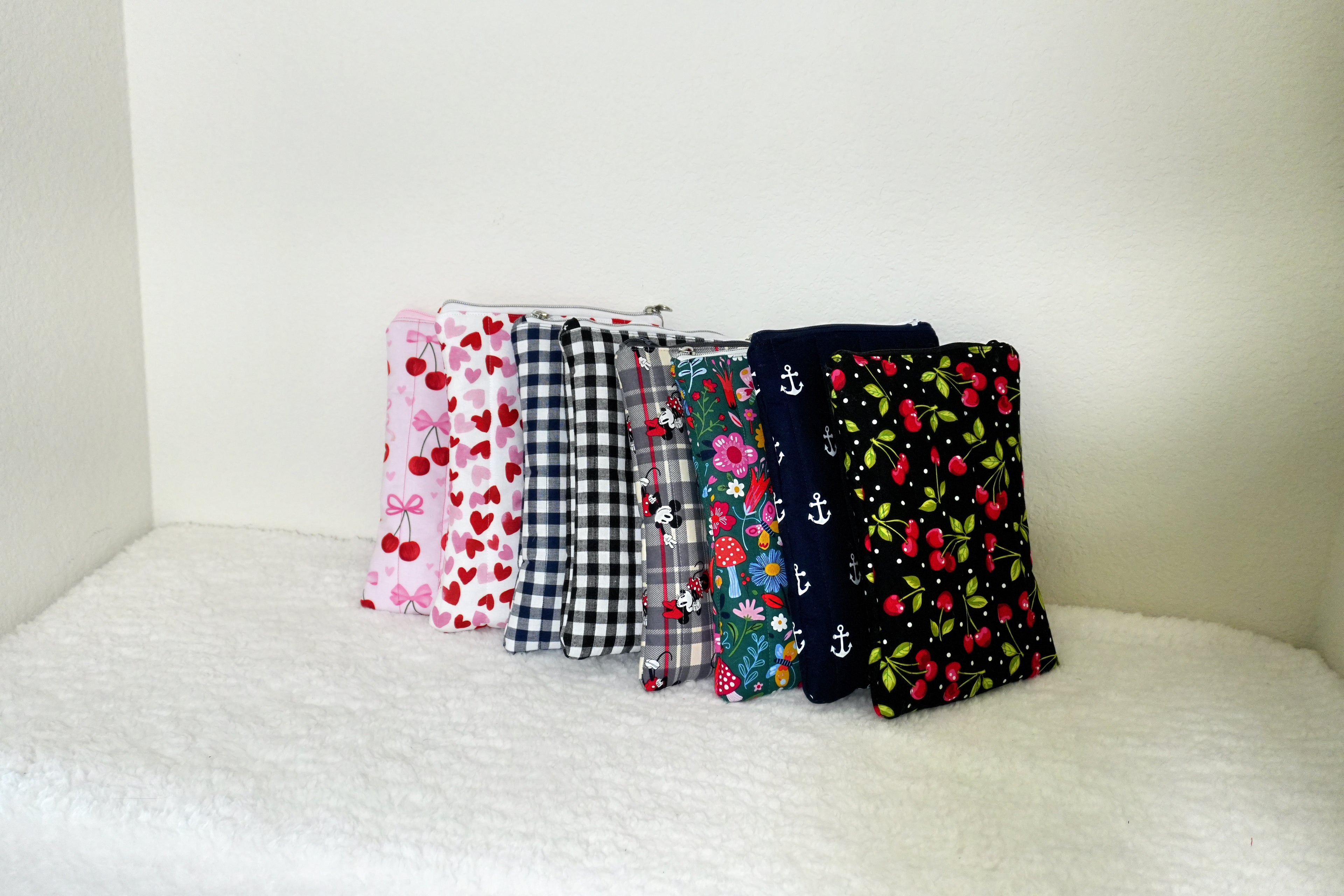 Handmade Quilted Kindle & iPad Mini Sleeve | Cotton Zipper Book Sleeve | Padded Tablet Case