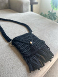 Crossbody Purse - Crossbody Bag - Gift for Her - Boho-style Purse - Purse with Fringes - Crochet Purse - Crochet Crossbody Bag
