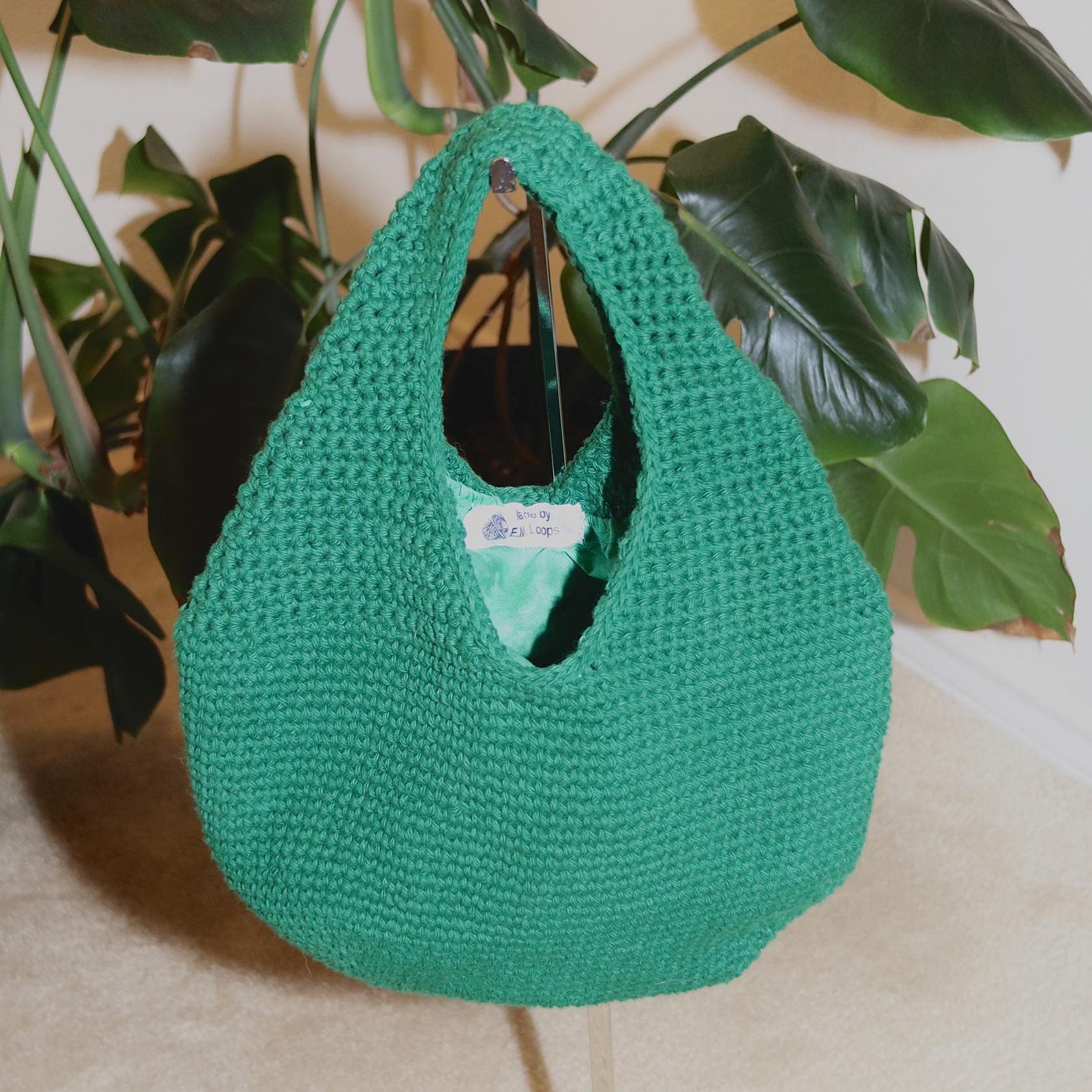 Handmade Crochet Handbag with Top Opening - Crocheted Tote Bag – Sustainable Shoulder Bag, Stylish Everyday Accessory, Unique Gift for Her
