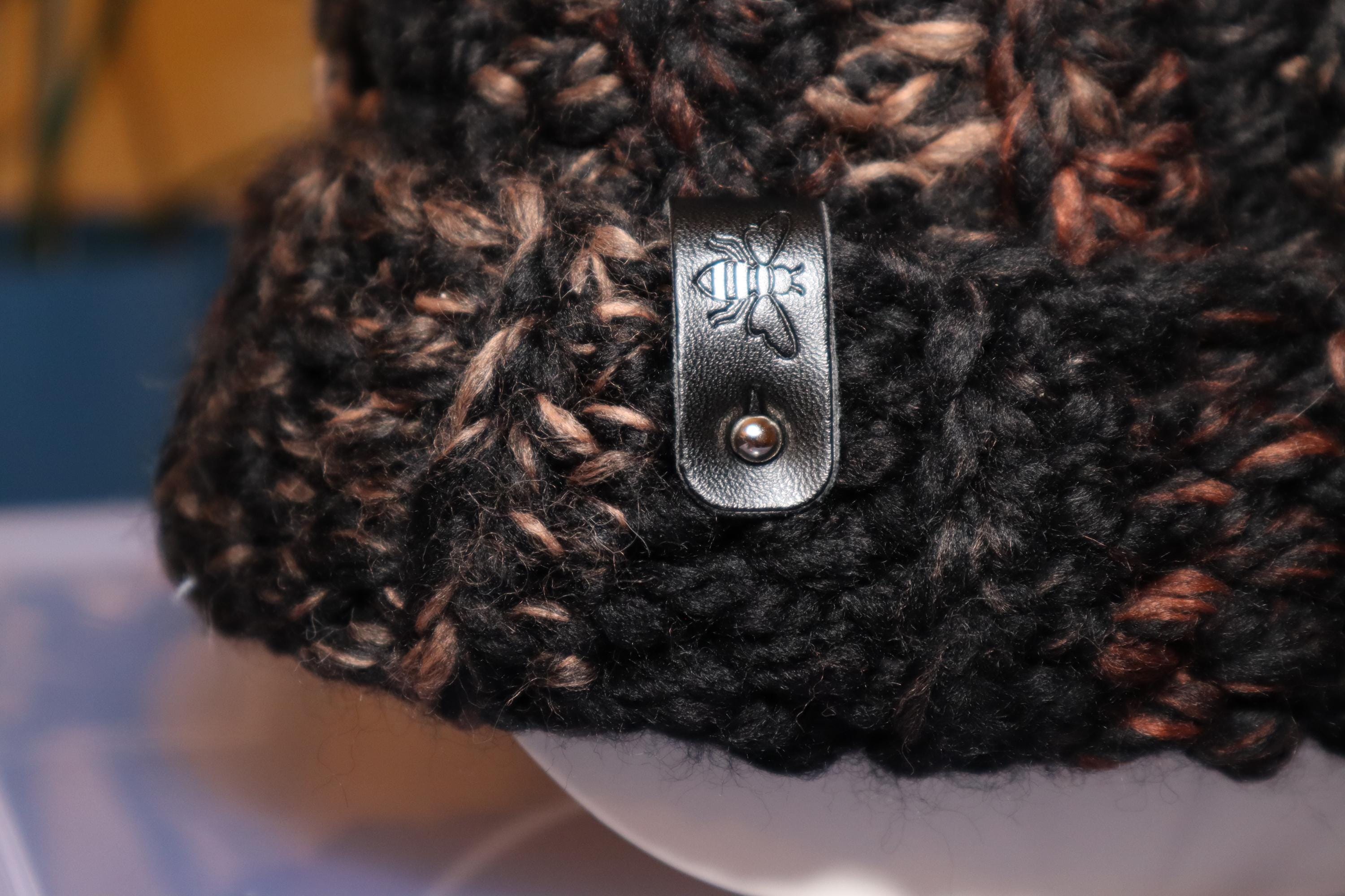 Cozy Handmade Crocheted Beanie with Faux Fur Pom Pom - Made to Order | Wool & Acrylic Winter Hat | Customizable Warm Chunky Knit Hat