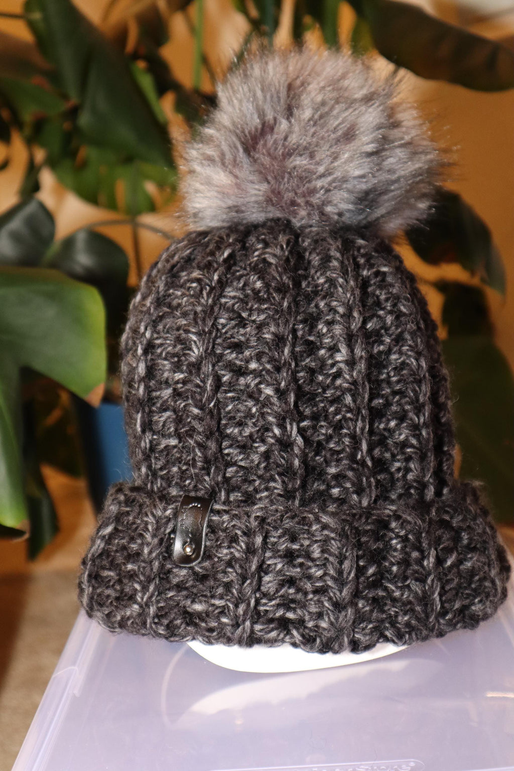 Cozy Handmade Crocheted Beanie with Faux Fur Pom Pom - Made to Order | Wool & Acrylic Winter Hat | Customizable Warm Chunky Knit Hat